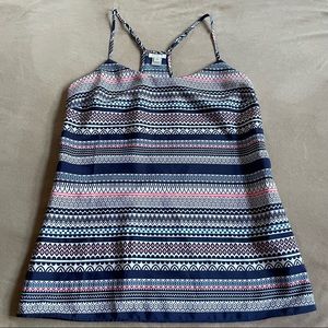 J Crew Factory Cami - Navy Blue Print, Size 00